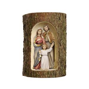 Sagrada Familia Niño Jesús de pie - tronco de árbol