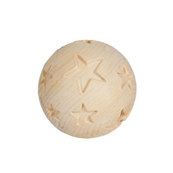 Pinewood ball star - natural wood