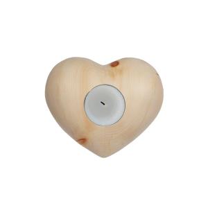 Mini Urn Cuore pine with candle