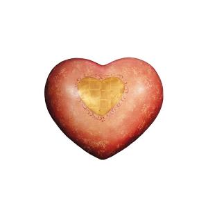 Urna Cuore rosso con oro 24carati