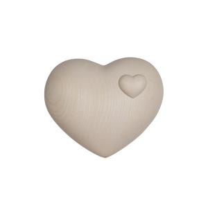 Urna Cuore tiglio con cuoricino naturale