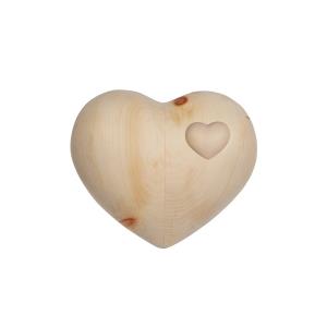 Urna Cuore pino con cuoricino naturale