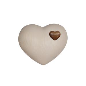 Urne Cuore Linde mit cuoricino braun