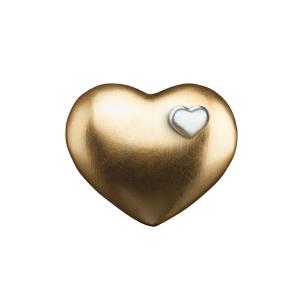 Urn Cuore gold with cuoricino silver