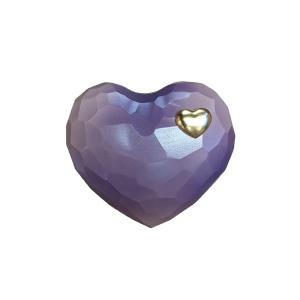 Urne Cuore gehackt violett mit cuoricino gold