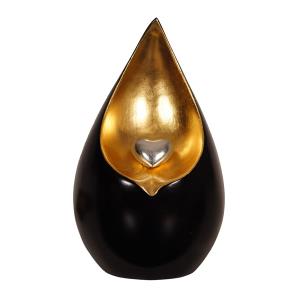 Urna Lacrima negra con oro