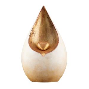 Urna Lacrima bianca con oro 24carati