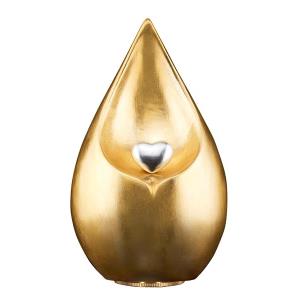 Mini Remember Lacrima oro con cuoricino argento