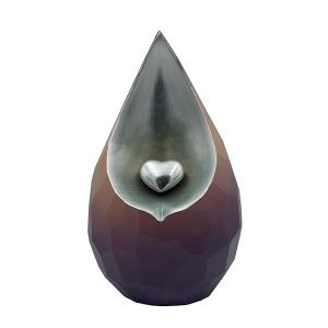 Urna Lacrima picada violeta con plata
