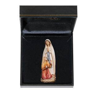 Virgen de Lourdes con Bernadette con estuche
