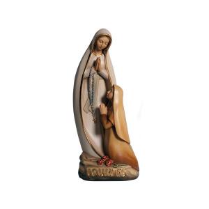 Virgen de Lourdes con Bernadette estilo moderno