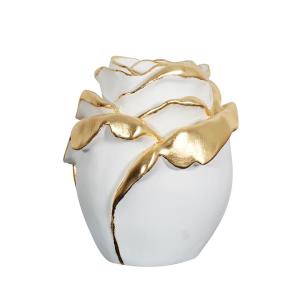 Urn Rose lime white with gold