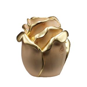 Urne Rose Zirbel mit gold
