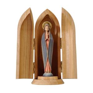 Virgen de Fátima estilizada en nicho