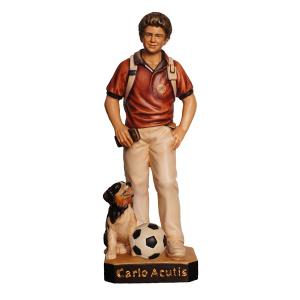 San Carlo Acutis con perro y pelota