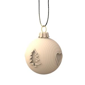 Esfera de Navidad árbol y corazón