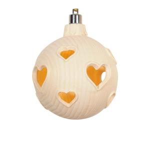 Esfera de Navidad corazón LED de pino
