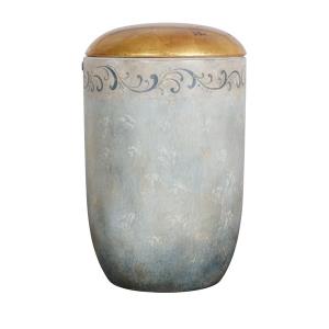 Urn Pace Decor with lid gold leaf