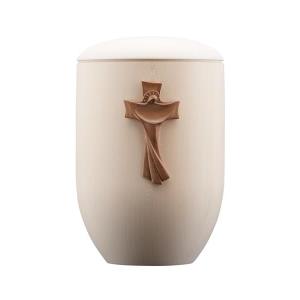 Urn Pace lime with resurrection cross stained