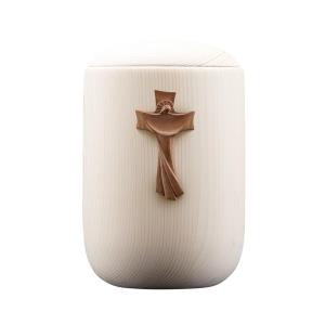 Urn Luce lime with resurrection cross stained