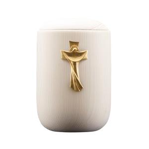 Urn Luce lime with resurrection cross gold