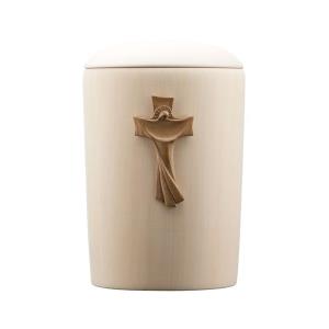 Urn Speranza lime with resurrection cross stained
