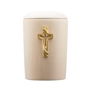 Urn Speranza lime with cross of Peace gold