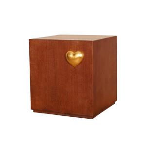 Urn Cubo stained with cuoricino gold