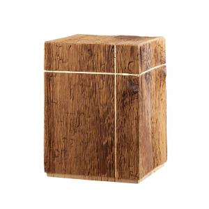 Urn Silenzio old wood with croce