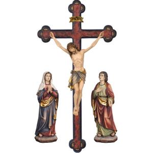 Crucifixion group Siena-cross baroque