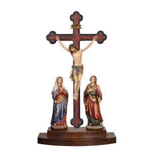 Crucifixion group Siena cross standing baroque