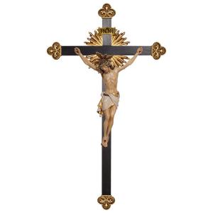Cristo Siena cruz barroca con aureola y rayos
