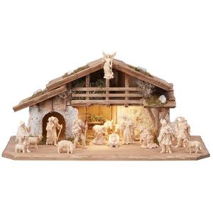 ZI Nativity set 17 pcs - Alpine stable with lighting