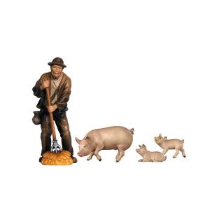 RA Shepherd with pitchfork and pigs