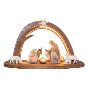 PE Nativity Set 10 pcs. - Stable Stella with led