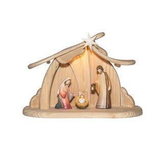 LE Set 7 pezzi-Capanna per S.Famiglia con led