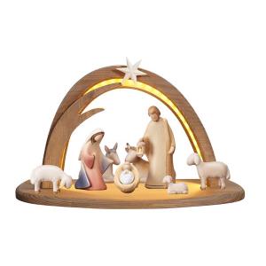 LE Nativity Set 10 pcs. - Stable Leonardo with lighting