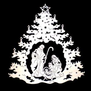 Albero di Natale con Sacra Famiglia