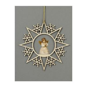 Star with snowflakes-Bell angel praying