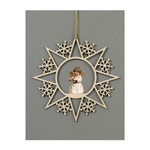 Star with snowflakes-Bell angel with lyre