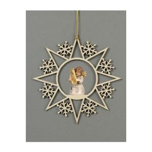 Star with snowflakes-Bell angel with tuba