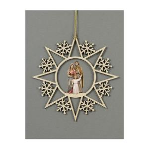 Estrella con copos de nieve - Sagrada Familia + Niño Jesús de pie
