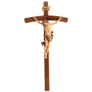 Cristo Leonardo cruz curvada en resina