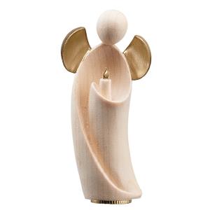 Urn angel Amore pine natural with candle gold