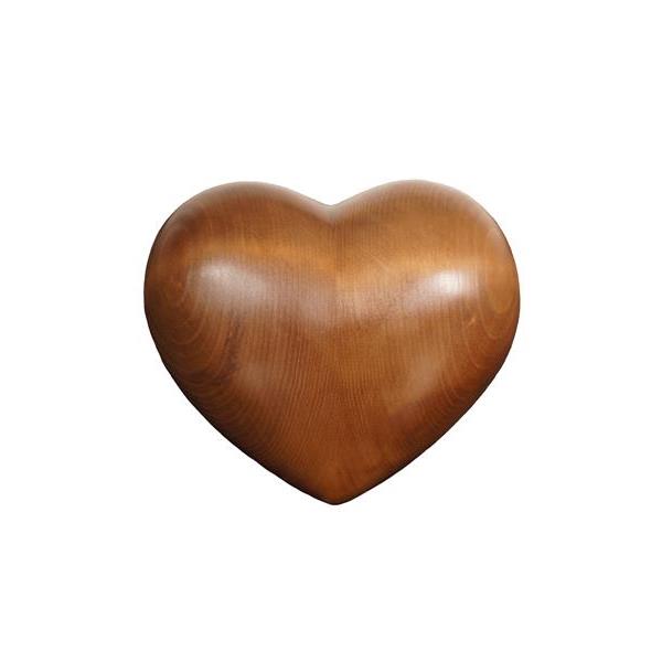 Urn Cuore dark stained - wood