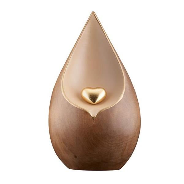 Urn Lacrima lime 2x stained with cuoricino gold - wood