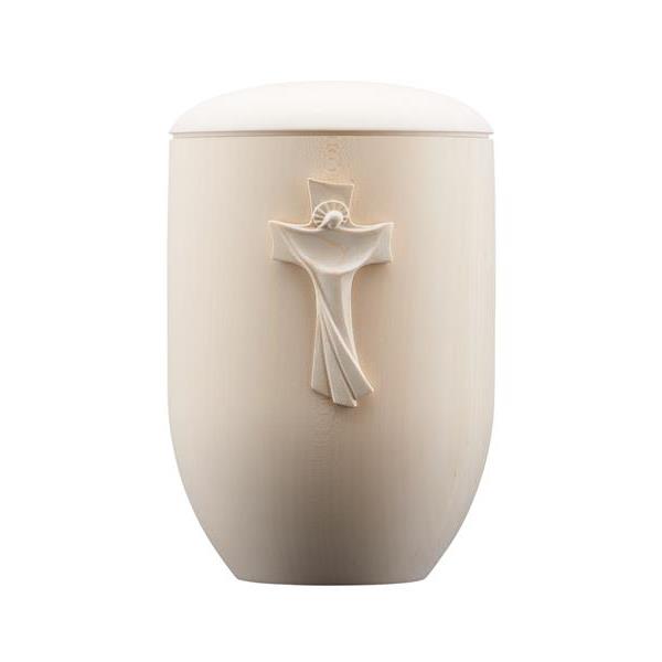 Urn Pace lime with resurrection cross - wood