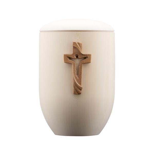 Urn Pace lime with cross of Peace stained - wood