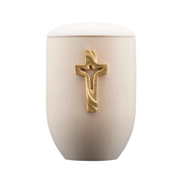 Urn Pace lime with cross of Peace gold - wood
