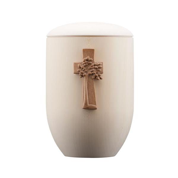 Urn Pace lime with arbor vitae stained - wood
